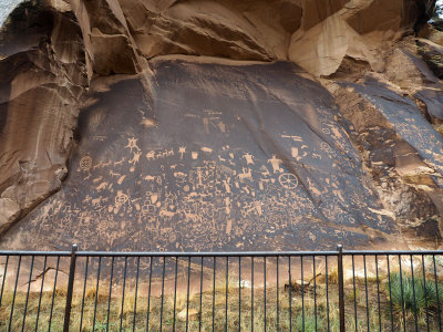 Petroglyphs at Newspaper Rock Archeological Site