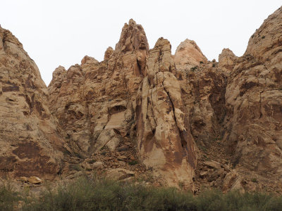 Formations in the Grand Wash in Capitol Reef National Park