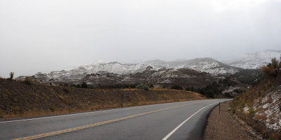 (Best viewed in ORIGINAL size) Panorama - Seeing snow for the first time on UT 12 after Cannonville