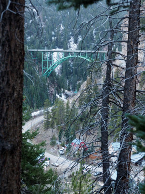 The green bridge from the cemetery in Red Cliff, CO
