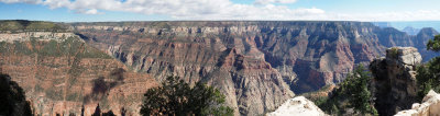 Panorama (Best viewed in ORIGINAL size) - Bright Angel Point view, North Rim, Grand Canyon