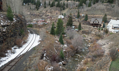 Eagle river and the old D&RG line at Red Cliff