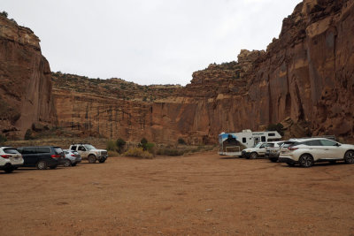 Parking area at the end The Grand Wash trail, Capitol Reef NP