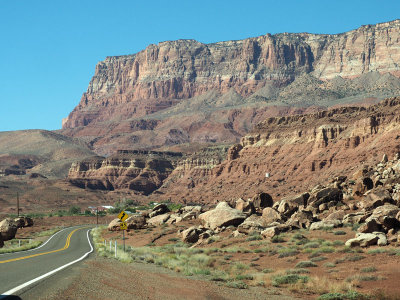 Approaching Vermillion Cliff on US 89A
