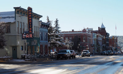Buildings on the main drag in Leadville, CO