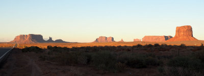 (Best viewed in ORIGINAL size) - Desert Sunset landscape on the way to Monument Valley