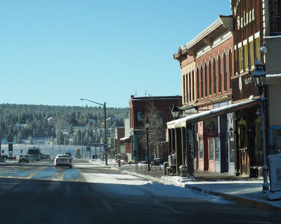Buildings on the main drag in Leadville, CO
