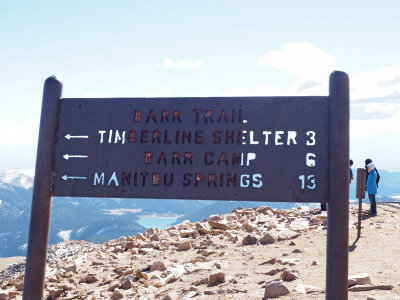 The Barr trail from Pikes Peak