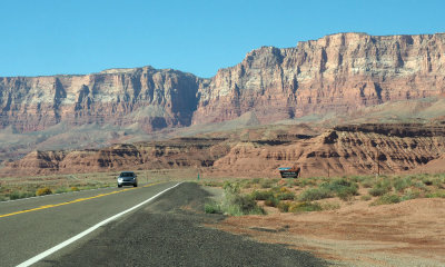 Approaching Vermillion Cliff on US 89A