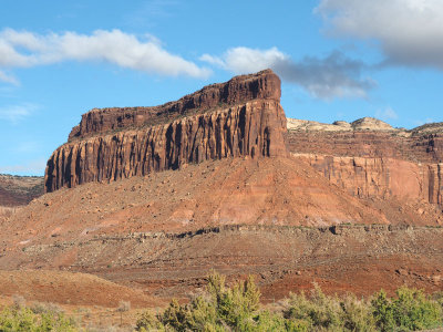 A row of sentinels guards the road leaving Needles District, Canyonlands NP