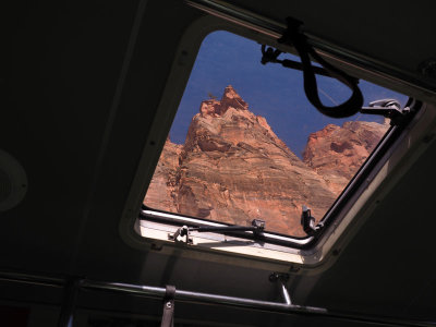 From the shittle bus in Zion NP
