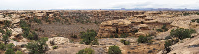 Panorama (Best viewed in ORIGINAL size) - View from Pothole Point on the Pothole trail, Needles District, Canyonlands NP