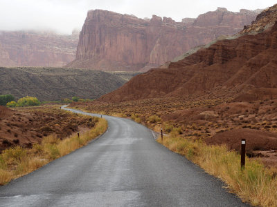 The scenic road at Capitol Reef NP