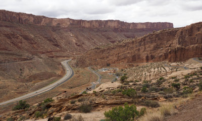 The drive into Arches NP