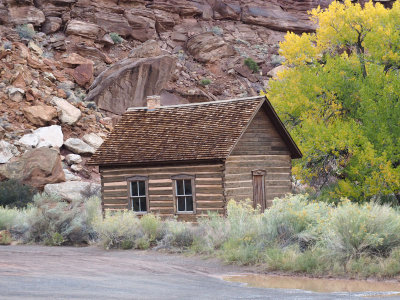 The Fruita schoolhouse in Capitol Reef NP