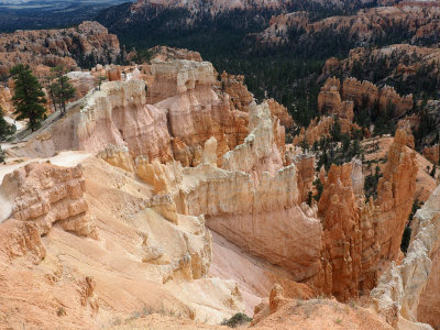 Peering into Bryce Canyon from the Rim Trail