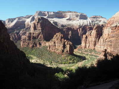 Zion National Park - View of the valley earlier in the climb to Echo Canyon