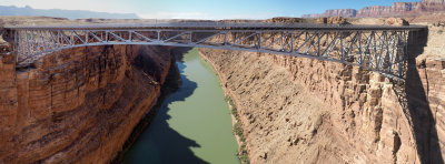 Panorama (Best viewed in ORIGINAL size) - The new bridge seen from the old Navajo Bridge