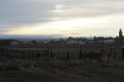 Early morning scene behind our hotel in Monticello, UT