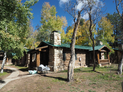 A cabin on the north rim of the Grand Canyon