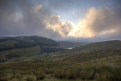 Nant Y Moch dam - evening view