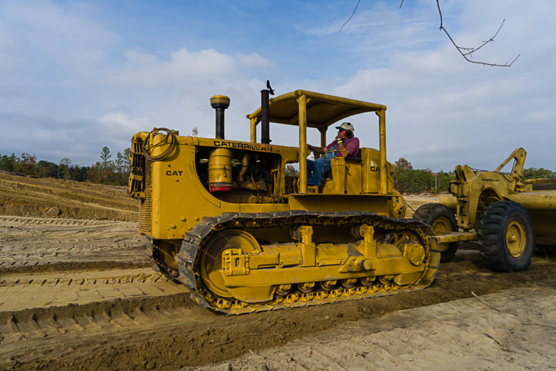 Caterpillar D7 Crawler Tractor with Pull Scraper