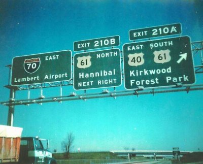 Interstate 70 at US 40 & US 61 exit (1978) 