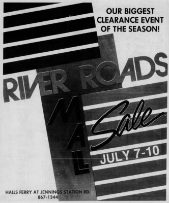 River Roads Mall sale newspaper ad (1988) 