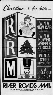 River Roads Mall Christmas sale newspaper ad (1988) 
