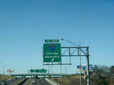 Interstate 70 approaches Interstate 270 (1999) 