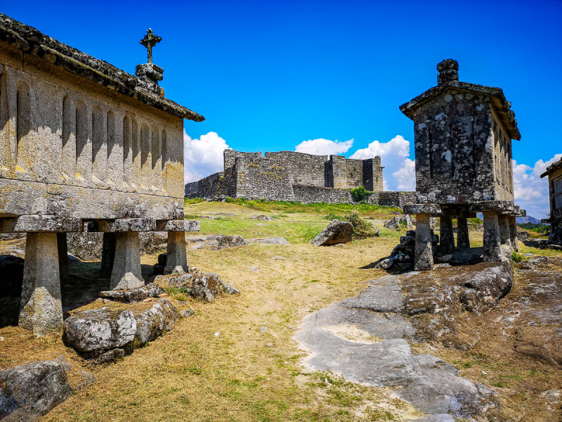 Traditional granaries built of granite