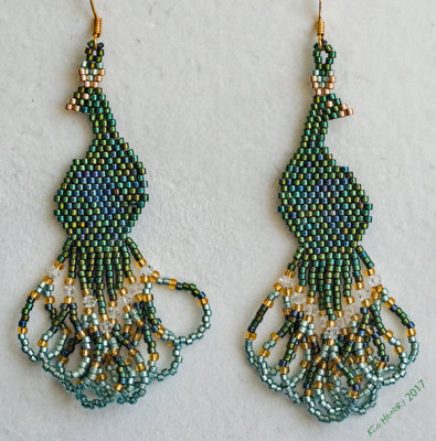 Peacock Earrings - sold
