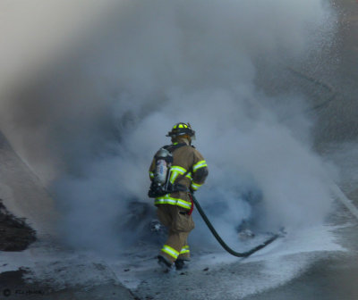 Vehicle Fire - sequence of 3 images