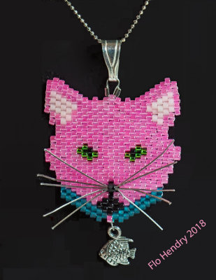 Cat Pendant Pink - Sold