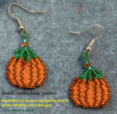 Pumpkin Earrings (#3) sold