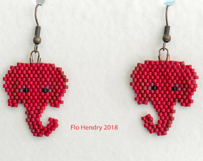 Republican Elephant Earrings #3 Sold