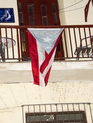 Puerto Rican Flag in Habana vieja (old Habana).