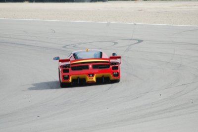 Competitor's usual view of a Ferrari 