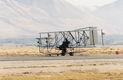 Utah State University's replica of the Wright Flyer...flown on the 100th anniversary of  the first flight.