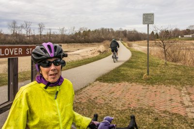 riding along the empty canal