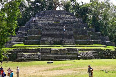 Jaguar Temple at Mayan Ruins, Lamanai, Belize