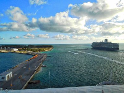 Holland America ship leaving Key West