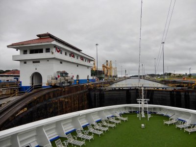 In the lock about to be elevated