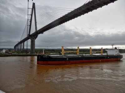 Passing under new Atlantic Bridge