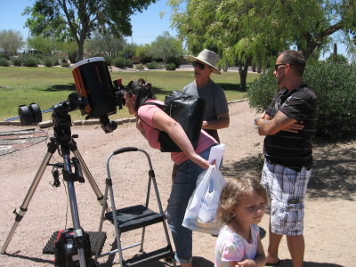 Bill Shaheen showing views of the Sun