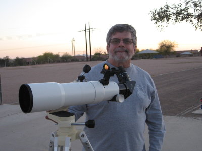 Bill Rudie with his William Optics 80mm refractor