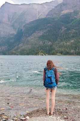 Katie at St. Mary's Lake