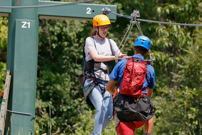 Zoe zip lining