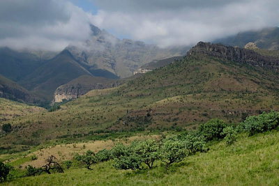 Drakensberg Mountains, view from Thendele Upper Camp
