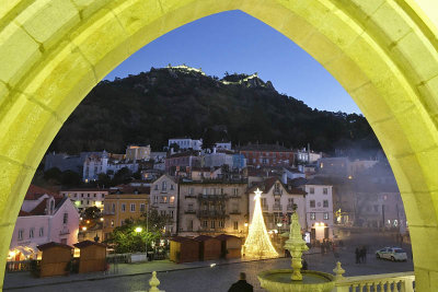 Sintra village from the Palace